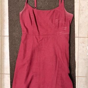 Old Navy red linen dress with adjustable straps (Size M)